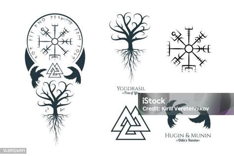 valknut tattoo|vegvisir and raven tattoo designs.